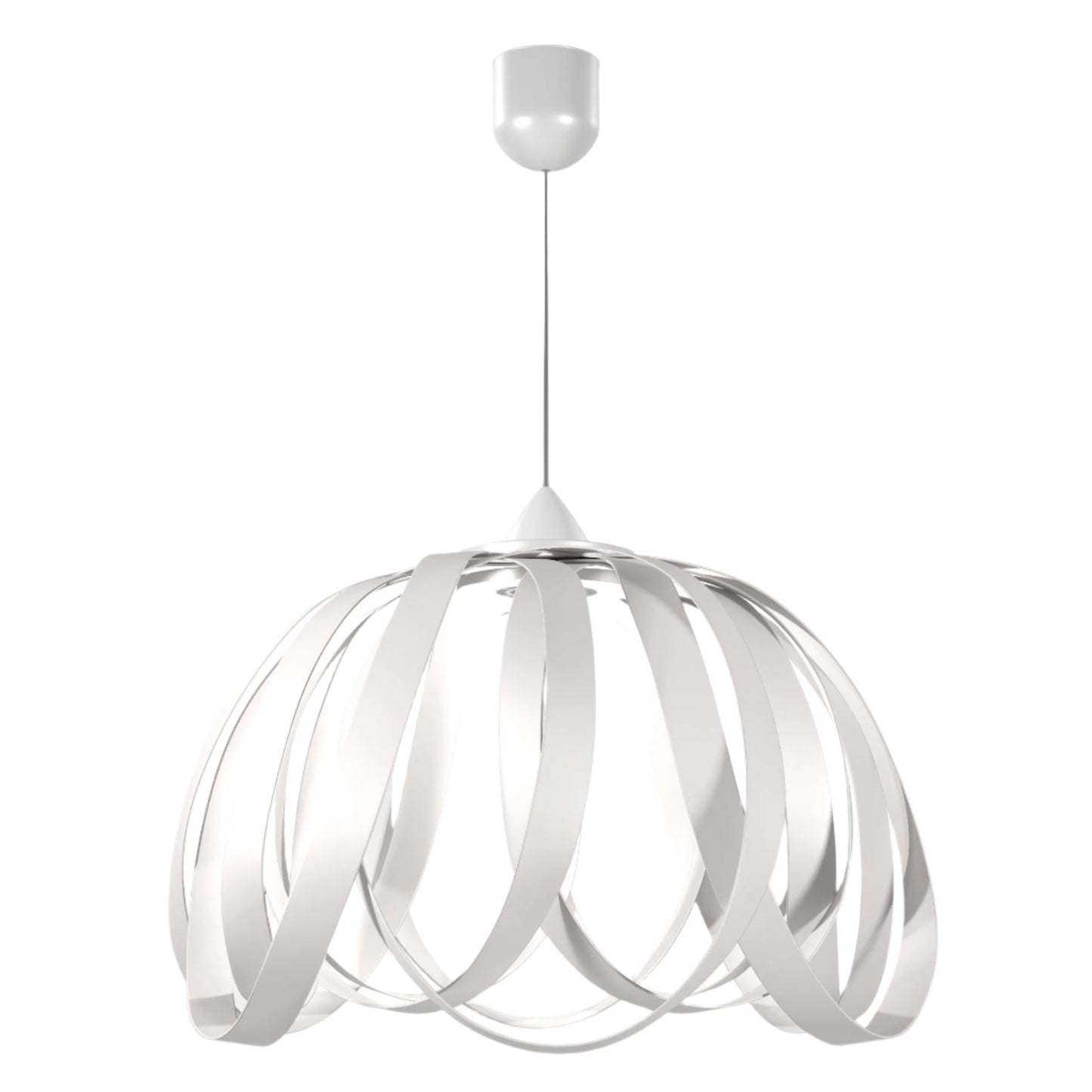 Φωτιστικό Κρεμαστό Madrid Μονόφωτο Λευκό (PP+PVC) Ε27 40x40x80