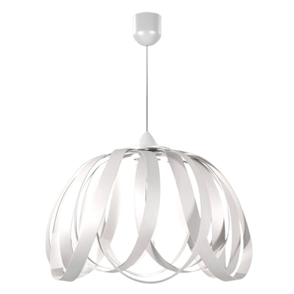 Φωτιστικό Κρεμαστό Madrid Μονόφωτο Λευκό (PP+PVC) Ε27 40x40x80