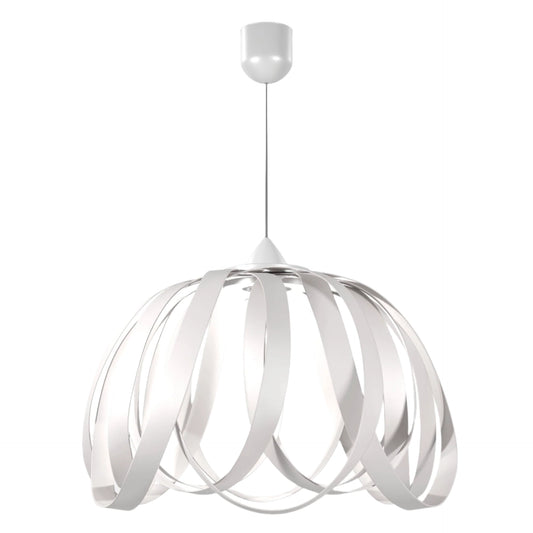 Φωτιστικό Κρεμαστό Madrid Μονόφωτο Λευκό (PP+PVC) Ε27 40x40x80