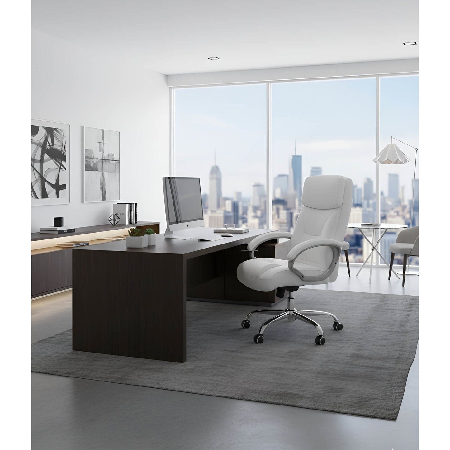 Office Chair Cinnabar White 54x60x107