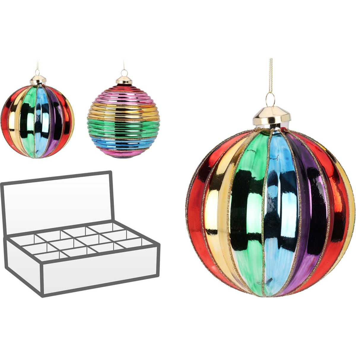 Μπάλα Μulti Γυάλινη 15εκ 2 Σχδ