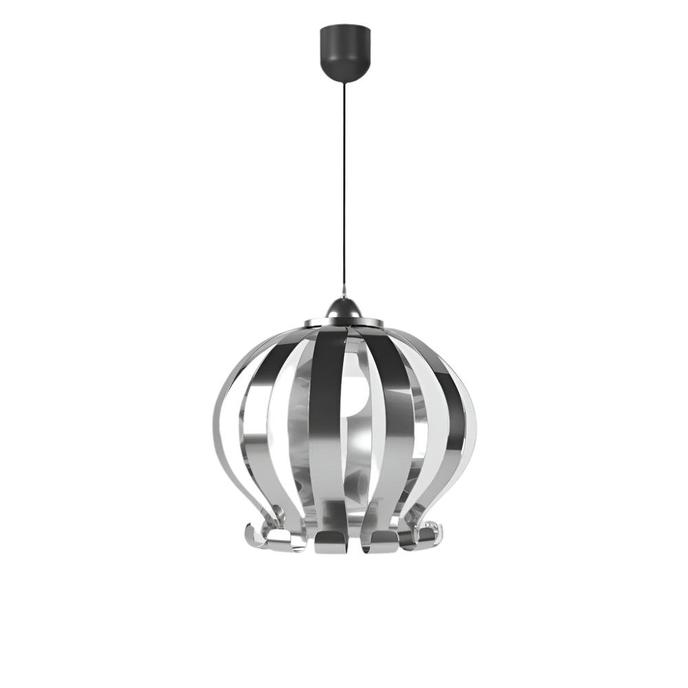 Φωτιστικό Κρεμαστό Genoa Μονόφωτο Μεταλλικό Χρώμιο Ε27 40x40x80