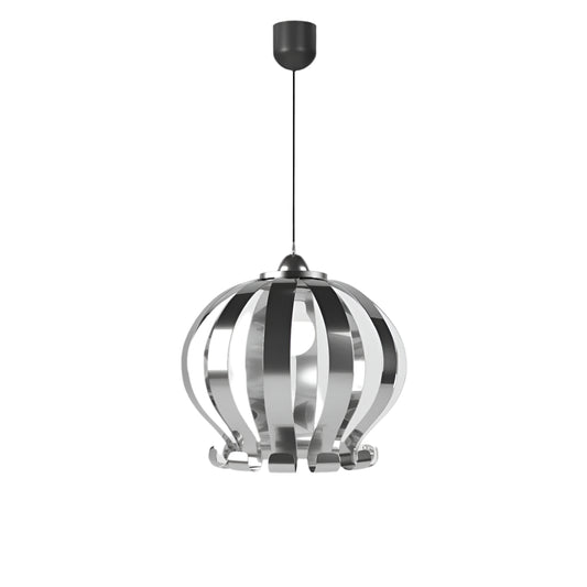 Φωτιστικό Κρεμαστό Genoa Μονόφωτο Μεταλλικό Χρώμιο Ε27 40x40x80