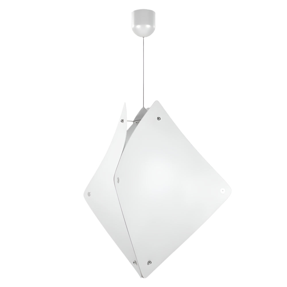 Φωτιστικό Κρεμαστό Zadar Μονόφωτο Λευκό (PP+PVC) Ε27 50x50x80