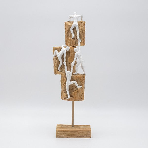 ΔΙΑΚΟΣΜΗΤΙΚΟ ΓΛΥΠΤΟ ΜΕ ΑΝΘΡΩΠΙΝΕΣ ΦΙΓΟΥΡΕΣ ΠΟΥ ΣΚΑΡΦΑΛΩΝΟΥΝ ΠΟΛΥΡΕΖΙΝ ΦΥΣΙΚΟ-ΛΕΥΚΟ 10.5x8x33