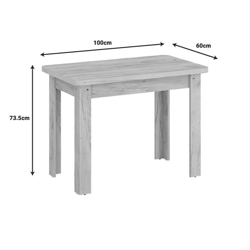 Τραπέζι Celeste Μελαμίνης σε Oak Απόχρωση 100x60x73.5