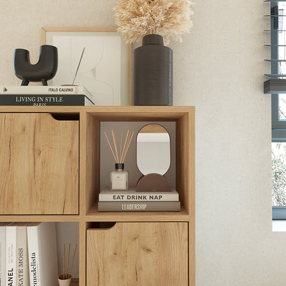 Βιβλιοθήκη Bookel Μελαμίνης σε Oak Απόχρωση 59.5x27.5x89