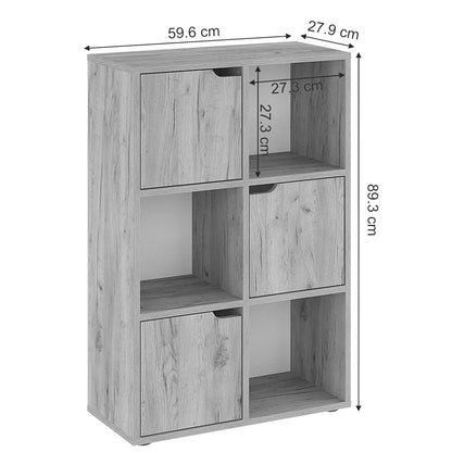 Βιβλιοθήκη Bookel Μελαμίνης σε Oak Απόχρωση 59.5x27.5x89