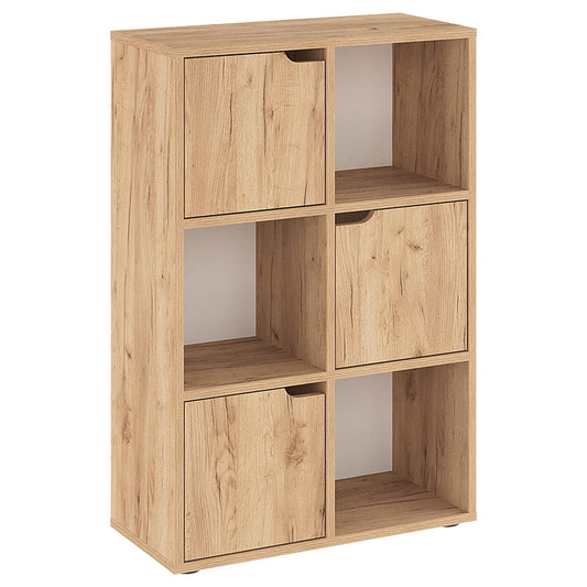 Βιβλιοθήκη Bookel Μελαμίνης σε Oak Απόχρωση 59.5x27.5x89