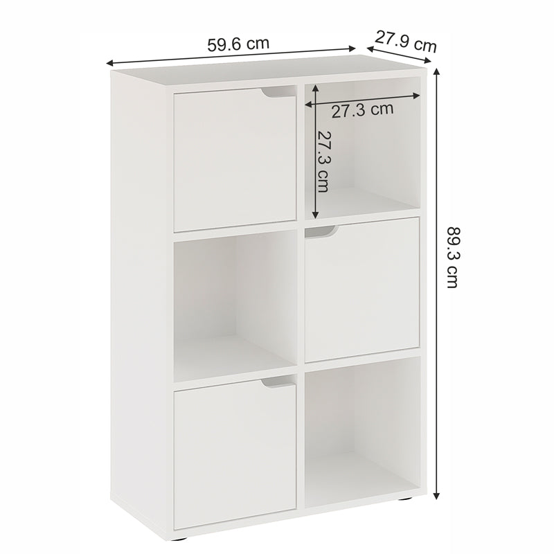 Βιβλιοθήκη Bookel Μελαμίνης σε Λευκή Απόχρωση 59.5x27.5x89