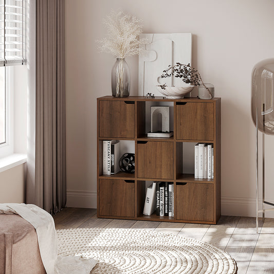 Βιβλιοθήκη Bookel σε Καρυδί Απόχρωση 88.5x27.5x89.3