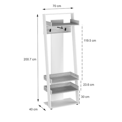 Έπιπλο Εισόδου Sciove σε Λευκή-Φυσική Απόχρωση 70x40x200