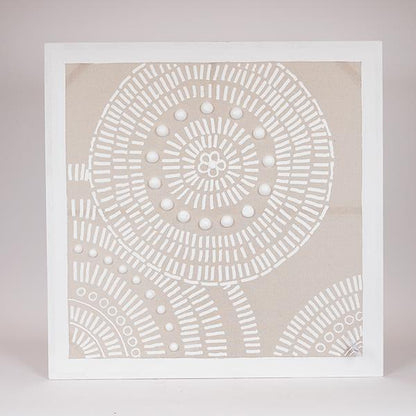 ΠΙΝΑΚΑΣ ΚΑΜΒΑΣ ΚΥΚΛΟΙ ΜΠΕΖ - ΛΕΥΚΟΣ 80x3x80