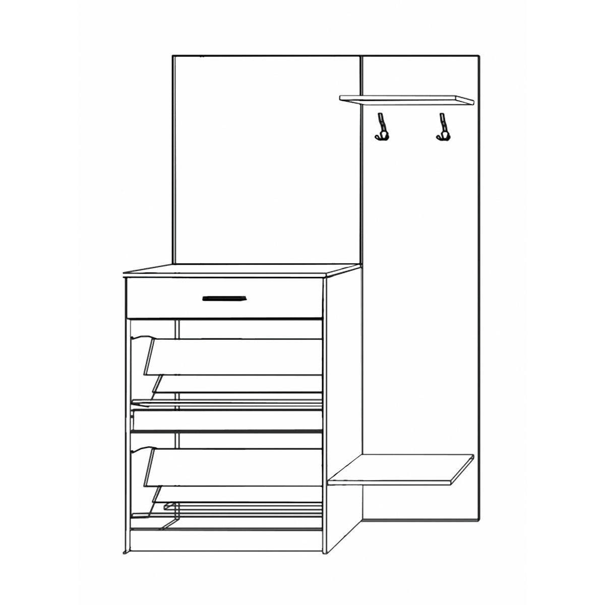 Σετ Εισόδου Denver Δρυς 130x27.5x198