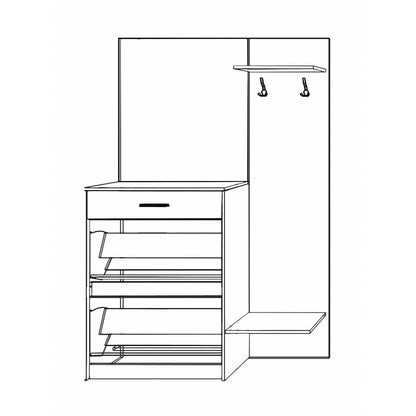 Σετ Εισόδου Denver Δρυς 130x27.5x198