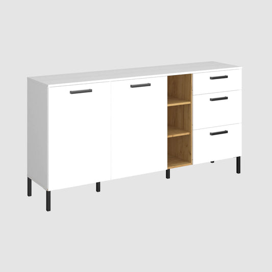 Μπουφές Santes Χρυσό Δρυς-Λευκό 180x42x92.5