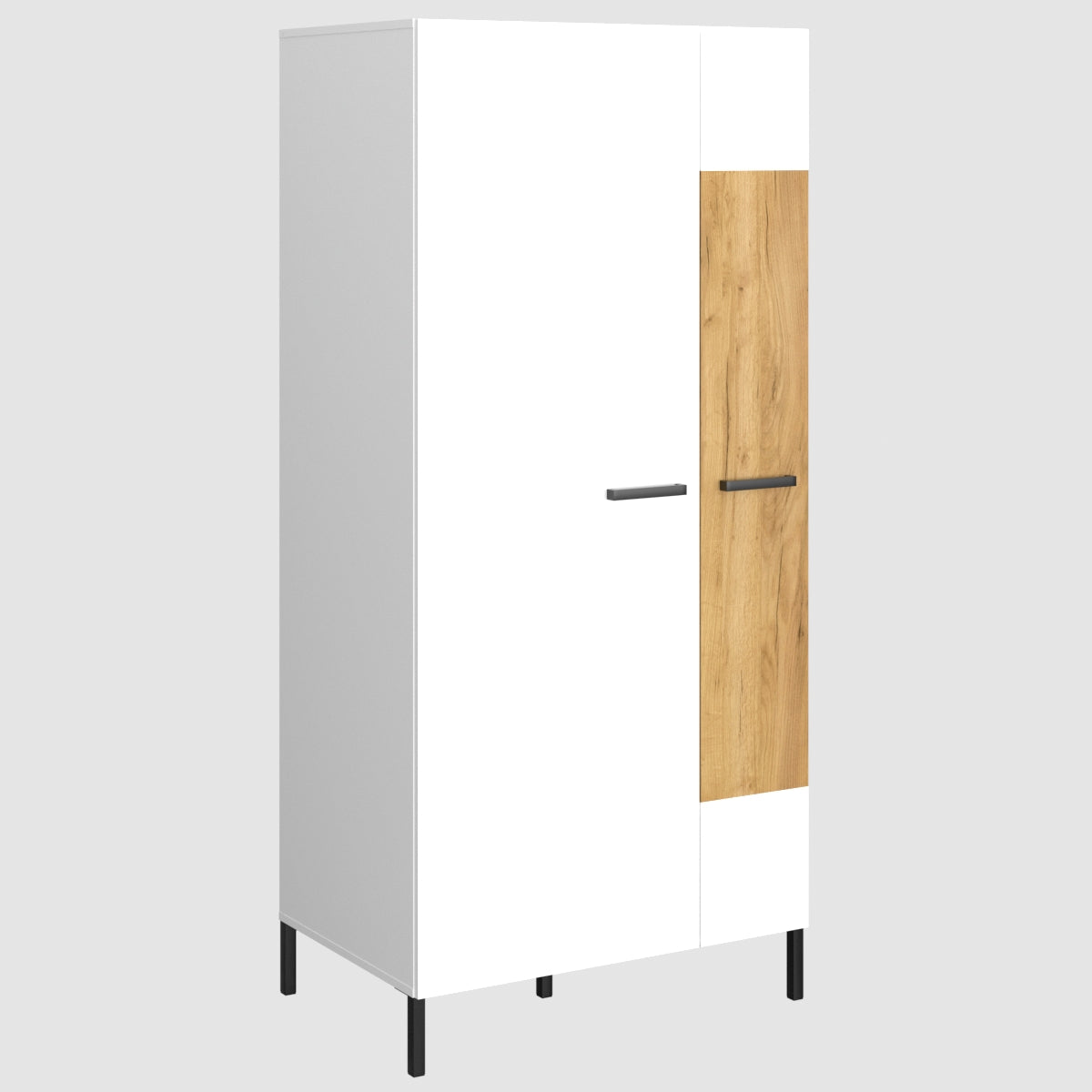 Δίφυλλη Ντουλάπα Santes Χρυσό Δρυς-Λευκό 90x60x197.5