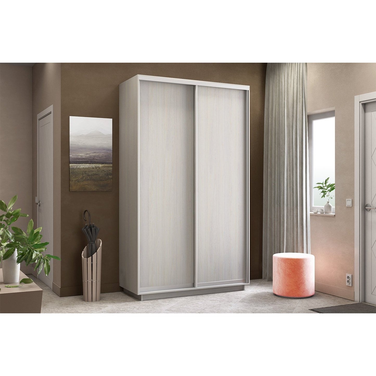 Ντουλάπα Diamont Λευκό 140x60x220