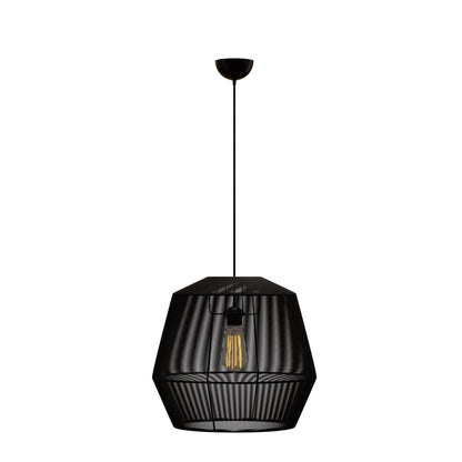 Κρεμαστό Μονόφωτο Φωτιστικό Μάυρο Ε27 Φ39x120