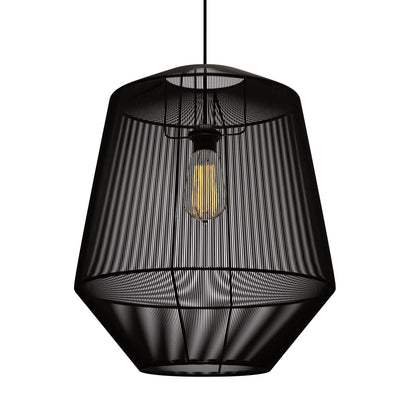 Κρεμαστό Μονόφωτο Φωτιστικό Μαύρο Ε27 Φ40x130