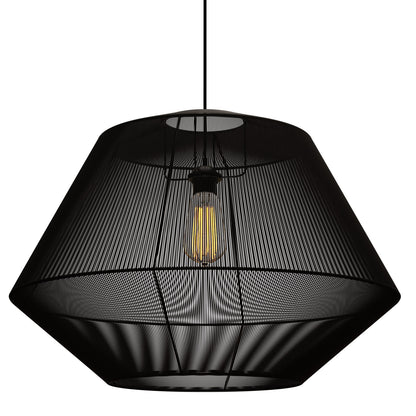 Κρεμαστό Μονόφωτο Φωτιστικό Μάυρο Ε27 Φ60x120