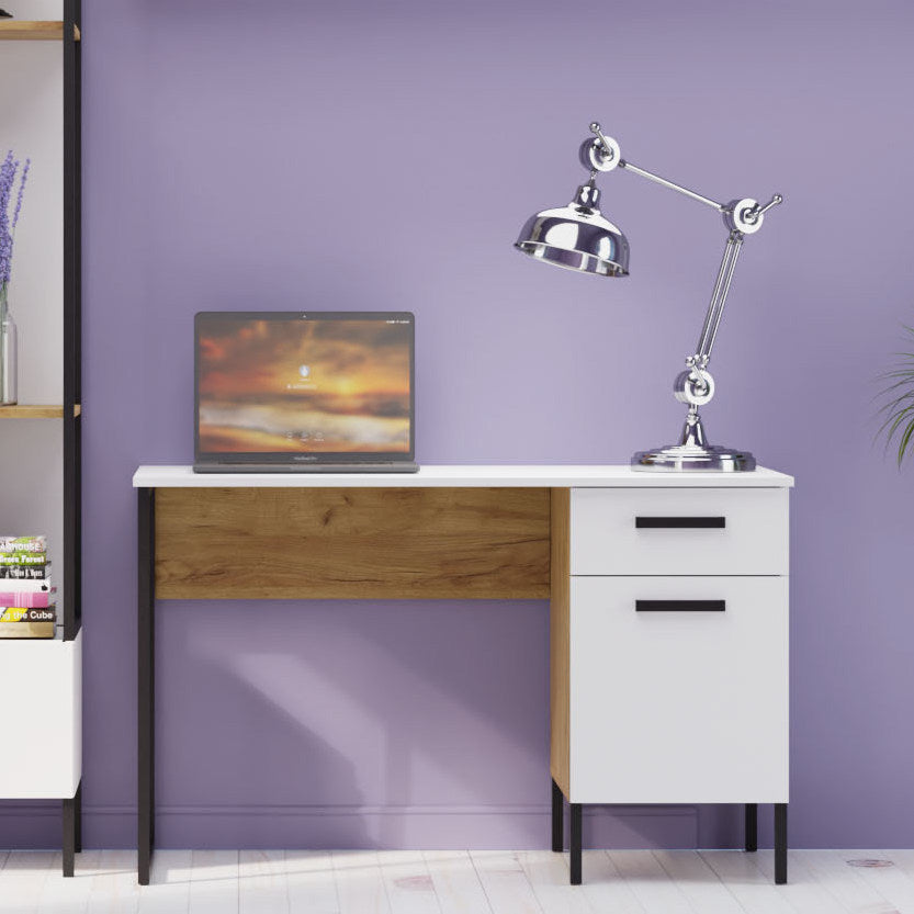 Γραφείο Santes Χρυσό Δρυς Λευκό 120x60x74