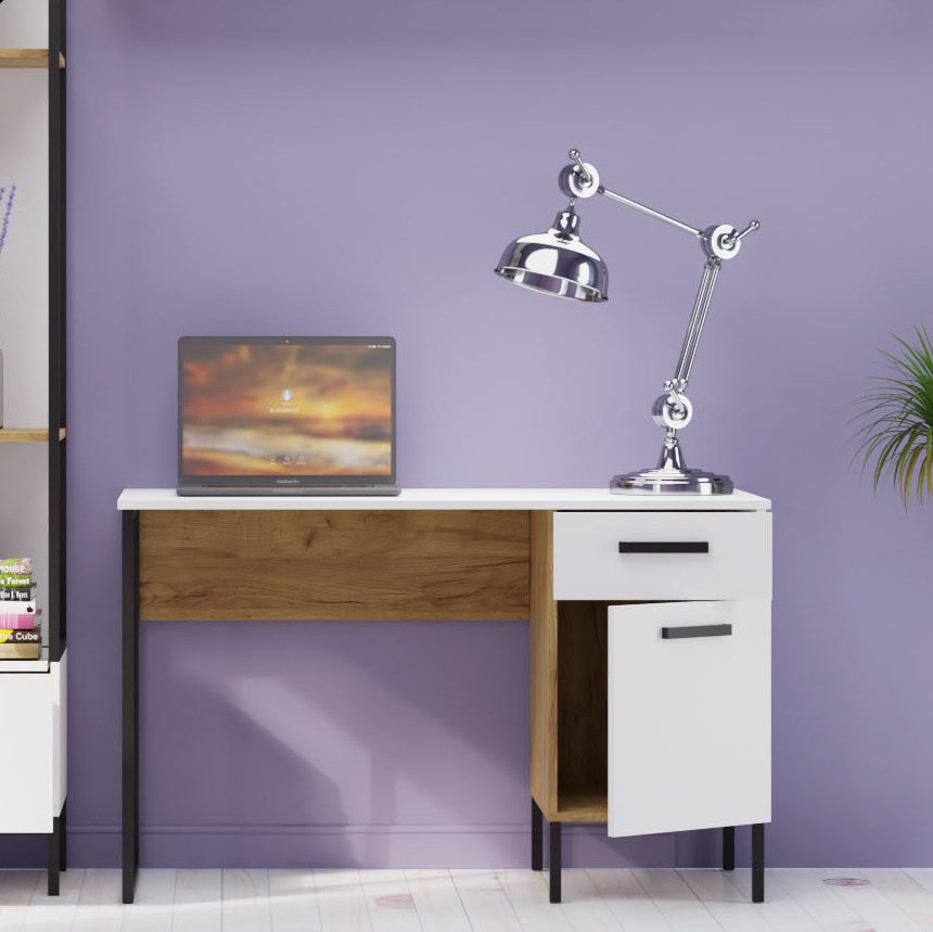 Γραφείο Santes Χρυσό Δρυς Λευκό 120x60x74