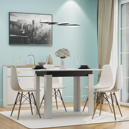 Τραπέζι Επεκτεινόμενο Κουζίνας Family Λευκό-Ανθρακί 90x60x77