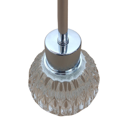 Φωτιστικό Κρεμαστό Μονόφωτο Γυάλινο-Χρώμιο Ε27 Φ11x150