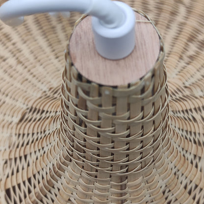 Κρεμαστό Μονόφωτο Φωτιστικό Ψάθα Ε27 57x34x140