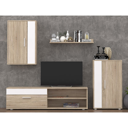 Σύνθετο Σαλονιού Zafira Sonoma-Λευκό 190x35x190