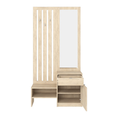 Hallway Furniture with Mirror Citra Sonoma 100x34.3x199.5