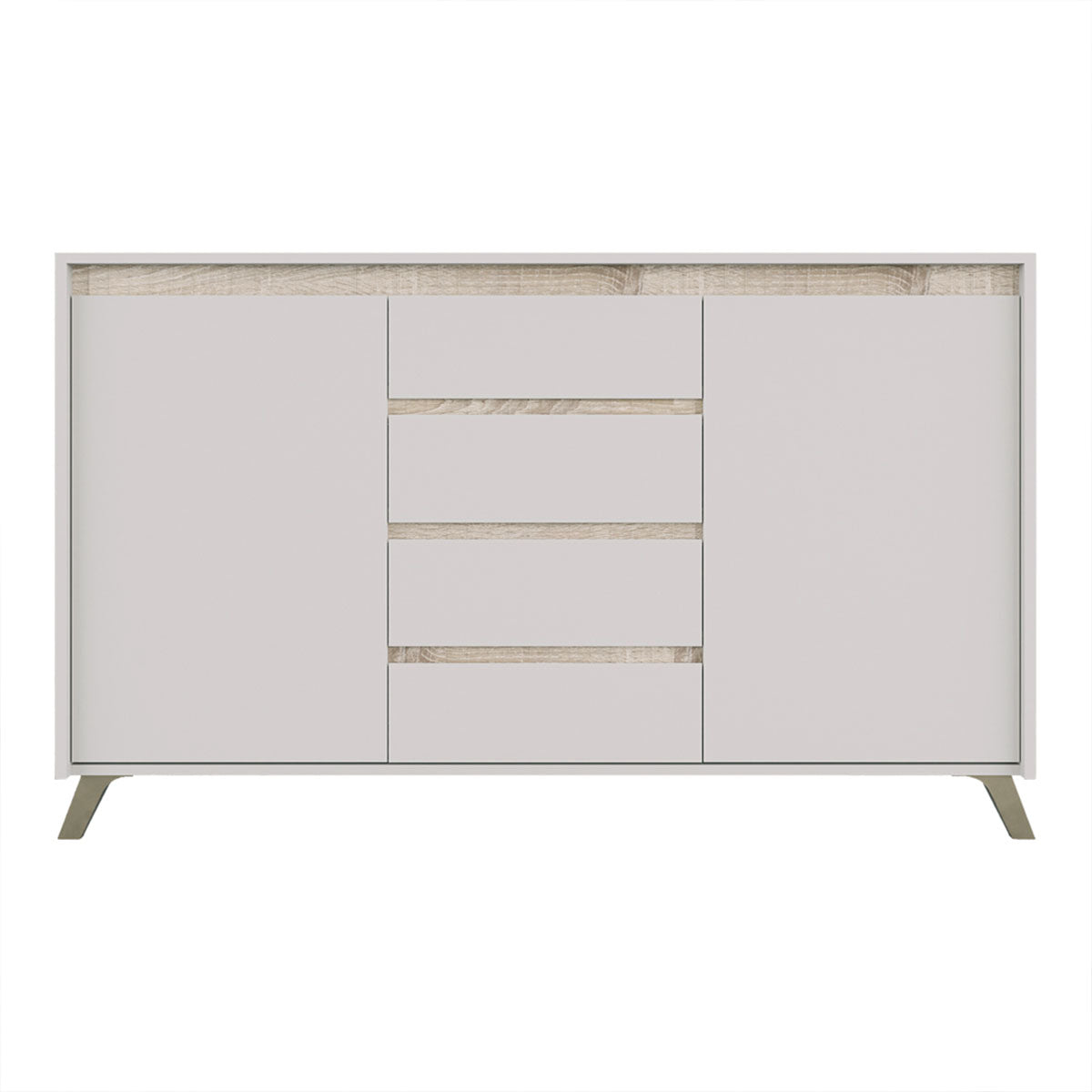 Buffet Belka Cream with Oak 155x45x93.7