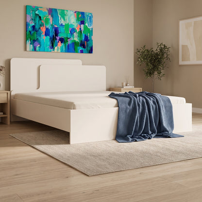 Κρεβάτι Διπλό Lucabel Κρεμ 160x200εκ