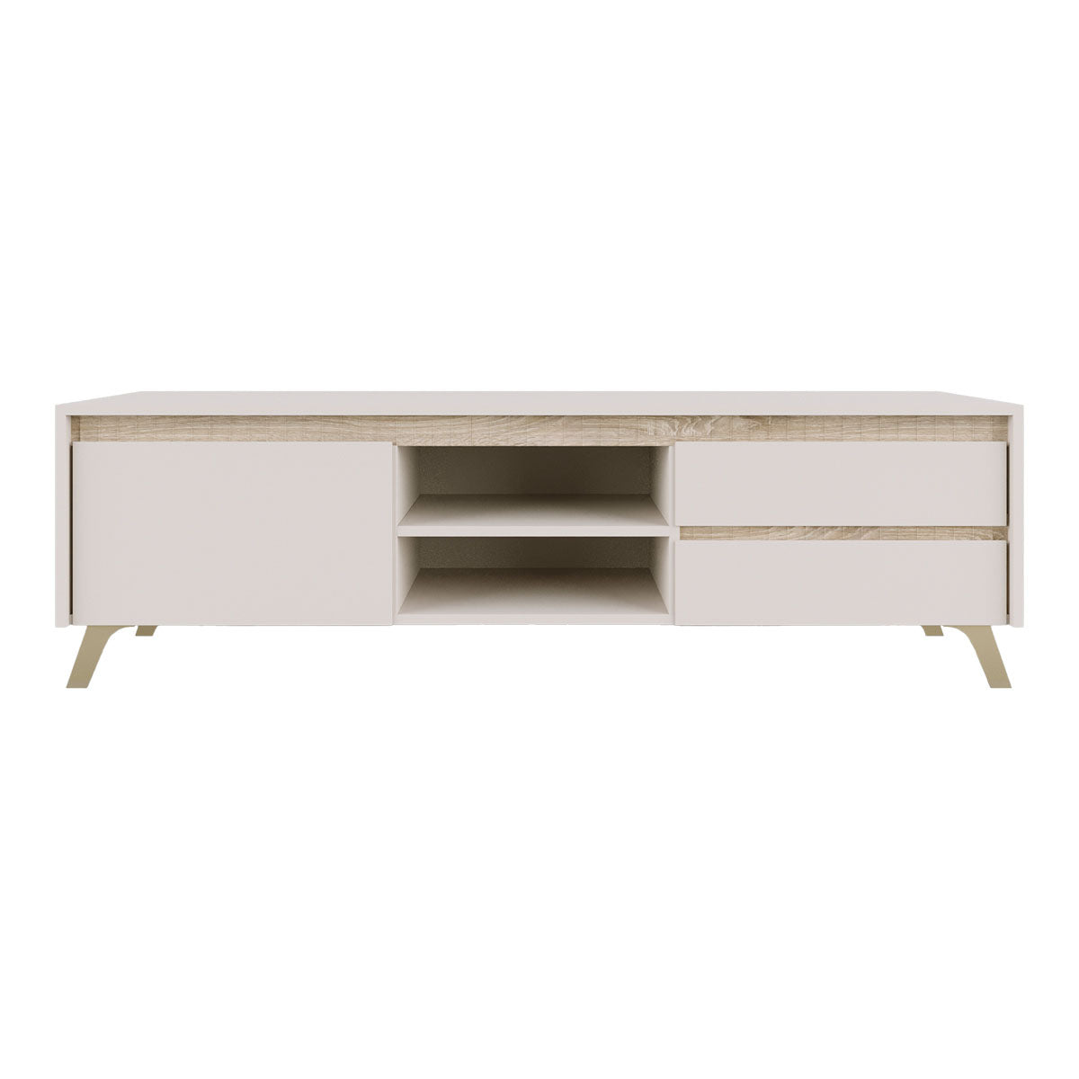 Σύνθετο Σαλονιού Belka Κρεμ με Oak 210,6x45x152,6