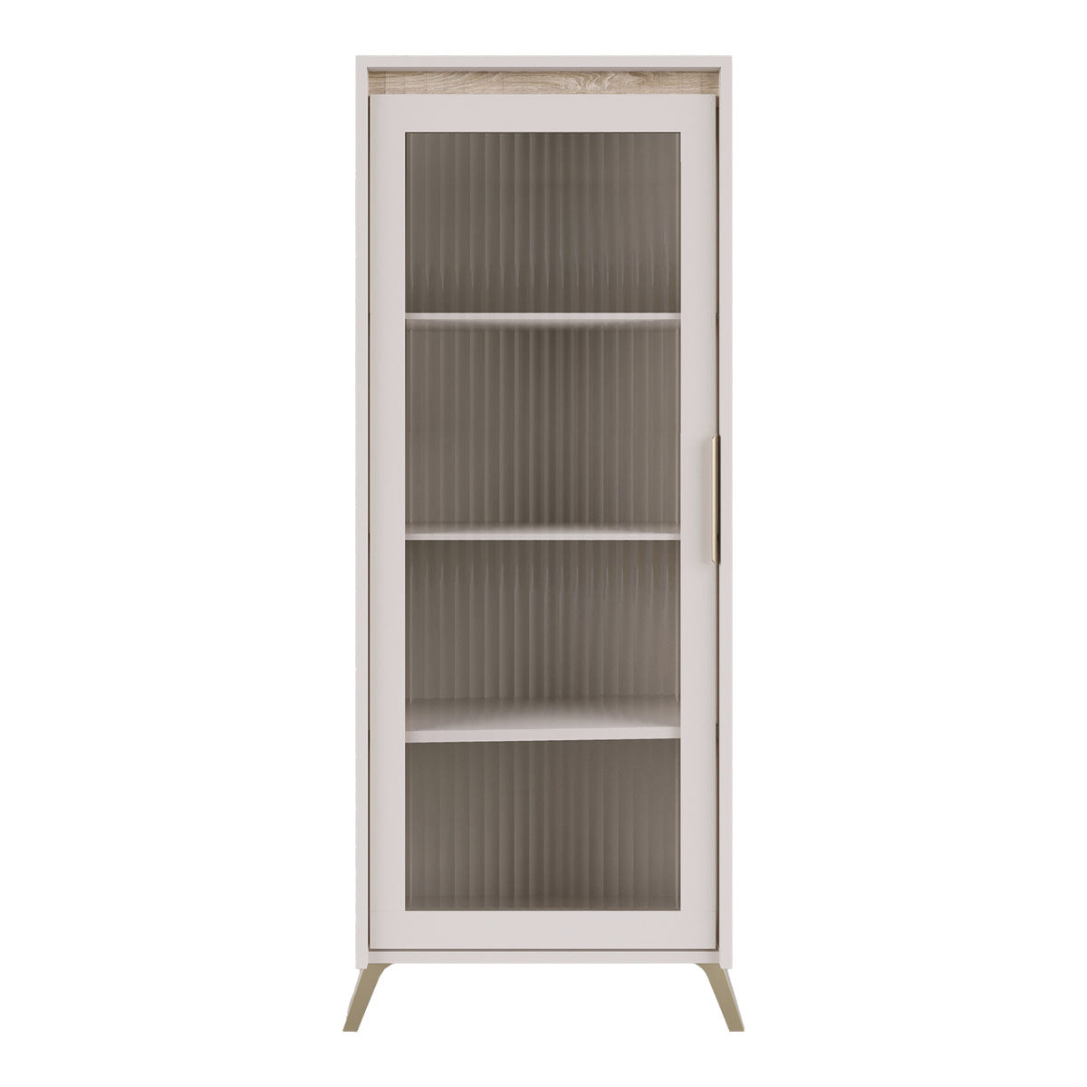 Σύνθετο Σαλονιού Belka Κρεμ με Oak 210,6x45x152,6