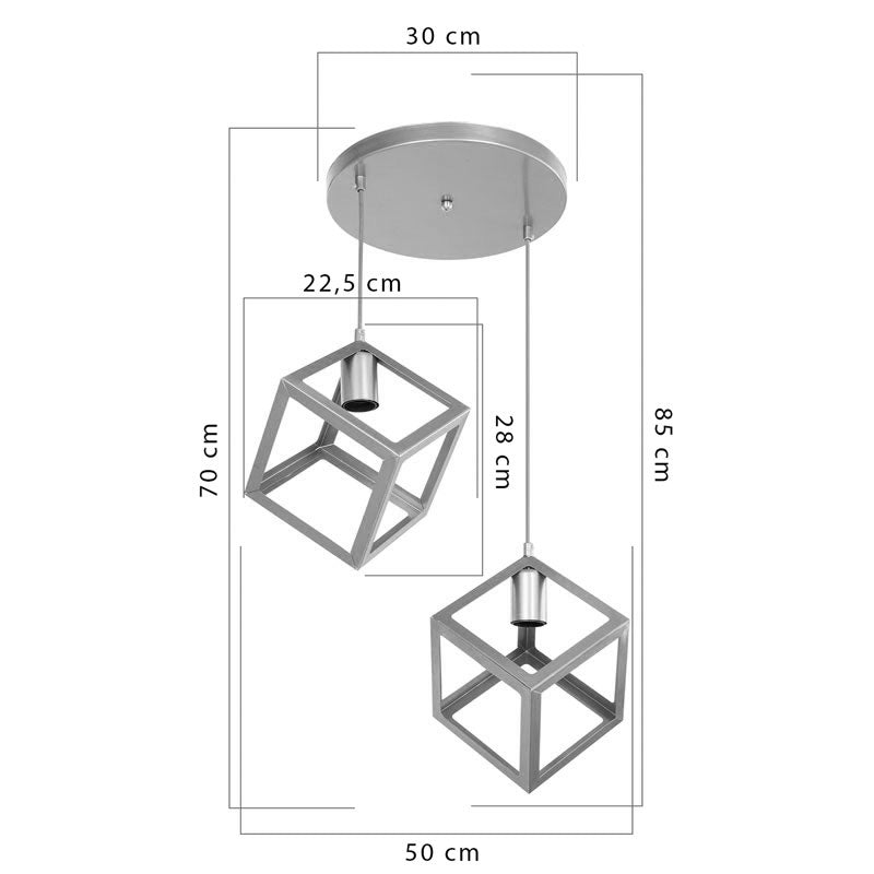 Φωτιστικό Οροφής Δίφωτο Deepora Ε27 Χρυσό 30X65X80