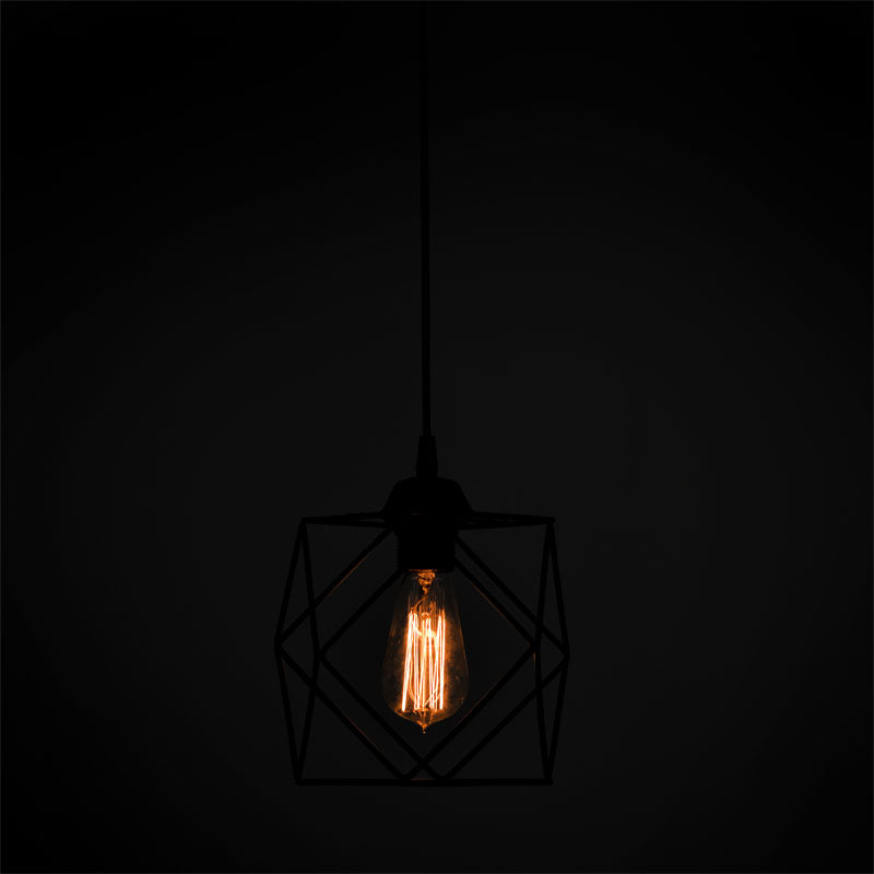 Φωτιστικό Οροφής Μονόφωτο Alama E27 Μαύρο 20x20x74