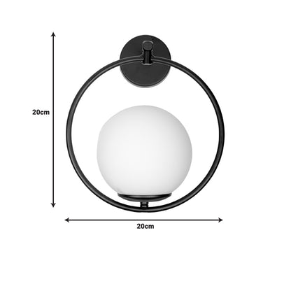 Φωτιστικό Τοίχου-Απλίκα Blento E27 Μαύρο Μέταλλο Φ20x20