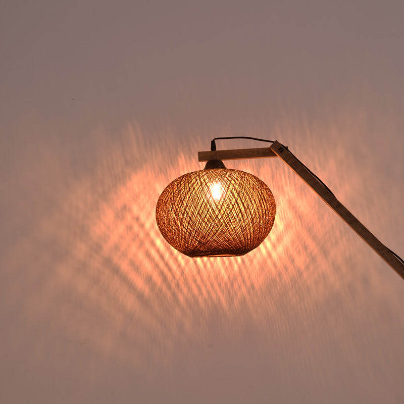 Φωτιστικό Δαπέδου Gaia Ε27 Ξύλο Καφέ 20x50x160