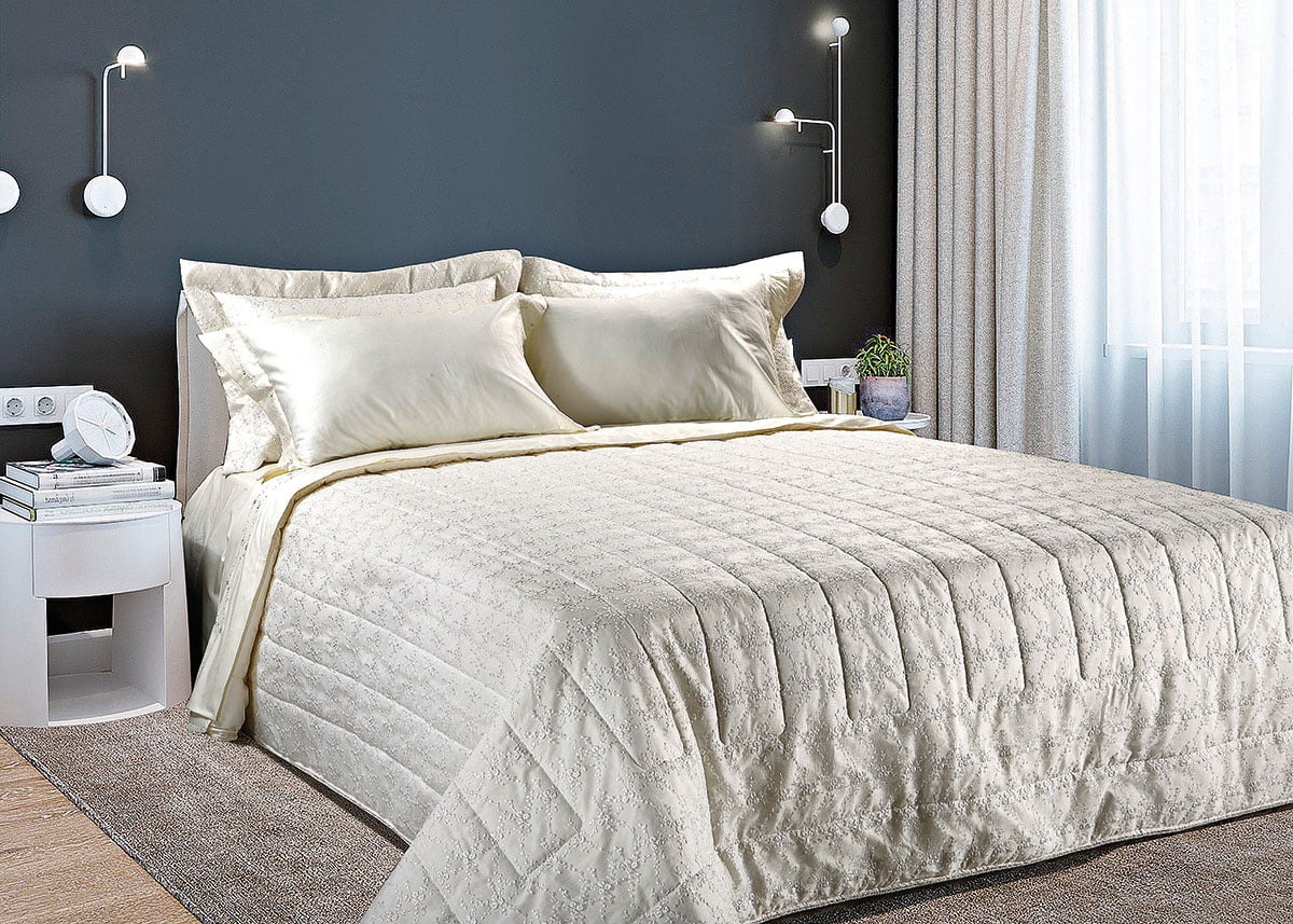 Σετ Κουβερλί Υπέρδιπλο Lofiel Art 1932 220x240εκ Εκρού