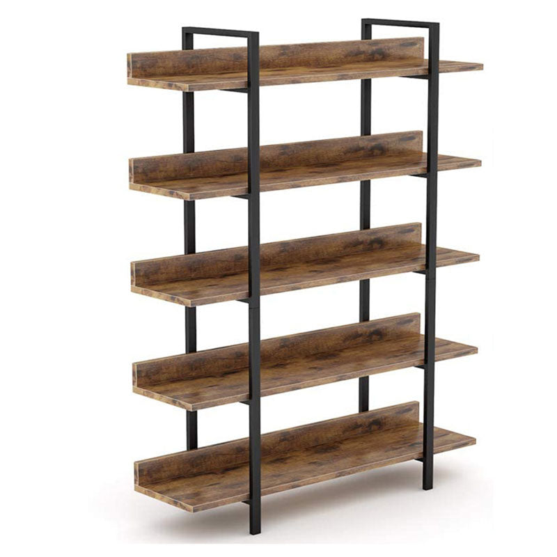 Βιβλιοθήκη Almond Καρυδί-Μαύρο 119x27x185