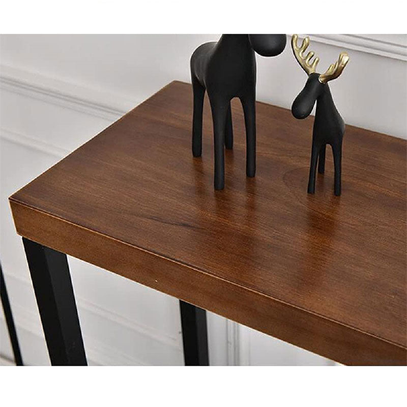 Κονσόλα Nore Φυσικό Ξύλο 35mm Καρυδί-Μαύρο 79x29x85