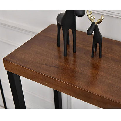 Κονσόλα Nore Φυσικό Ξύλο 35mm Καρυδί-Μαύρο 79x29x85