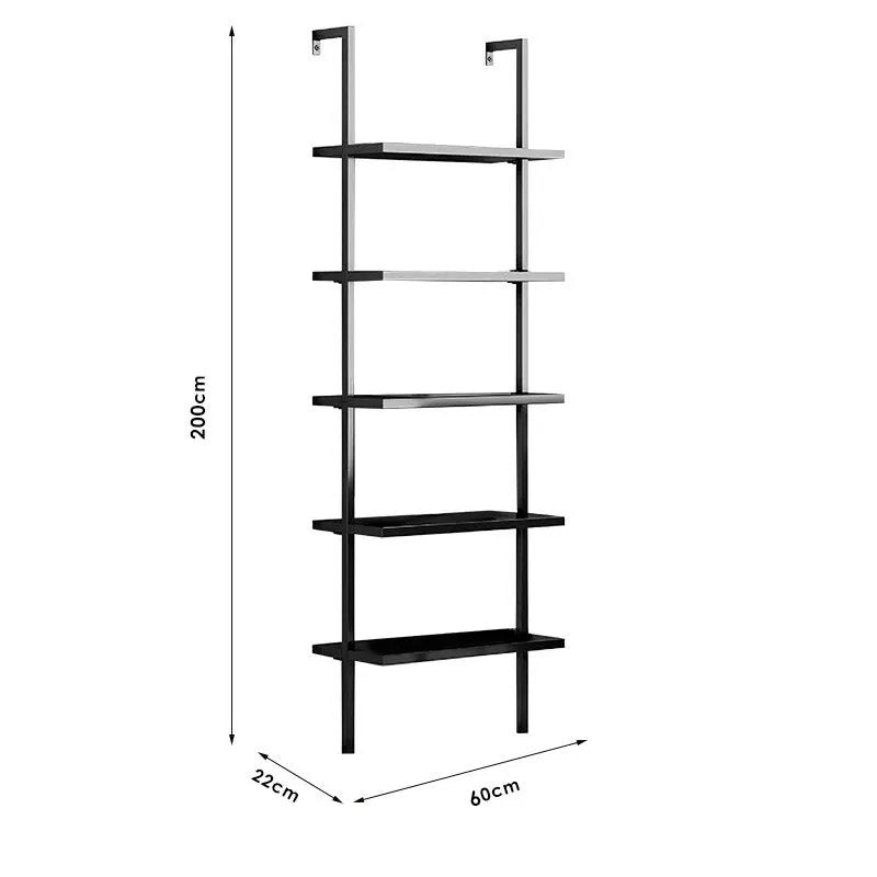 Ραφιέρα Τοίχου Harris σε Μαύρη Απόχρωση 60x22x200