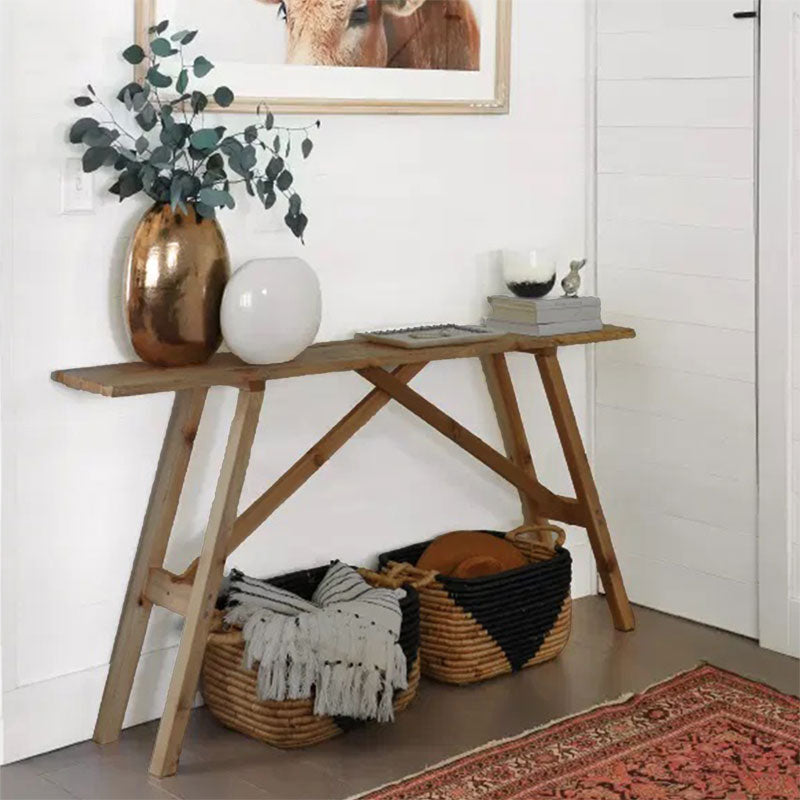 Κονσόλα Roosevelt Καρυδί Ξύλο Πεύκου 35mm Καρυδί 119x29x80