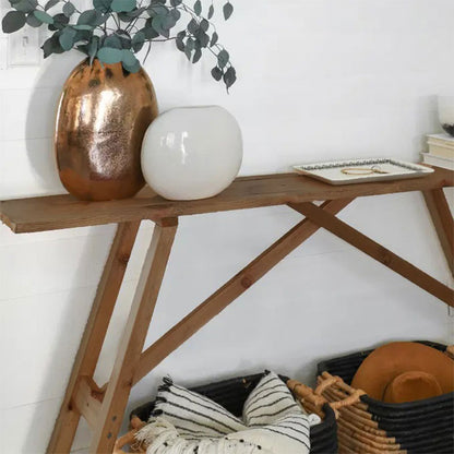 Κονσόλα Roosevelt Καρυδί Ξύλο Πεύκου 35mm Καρυδί 119x29x80