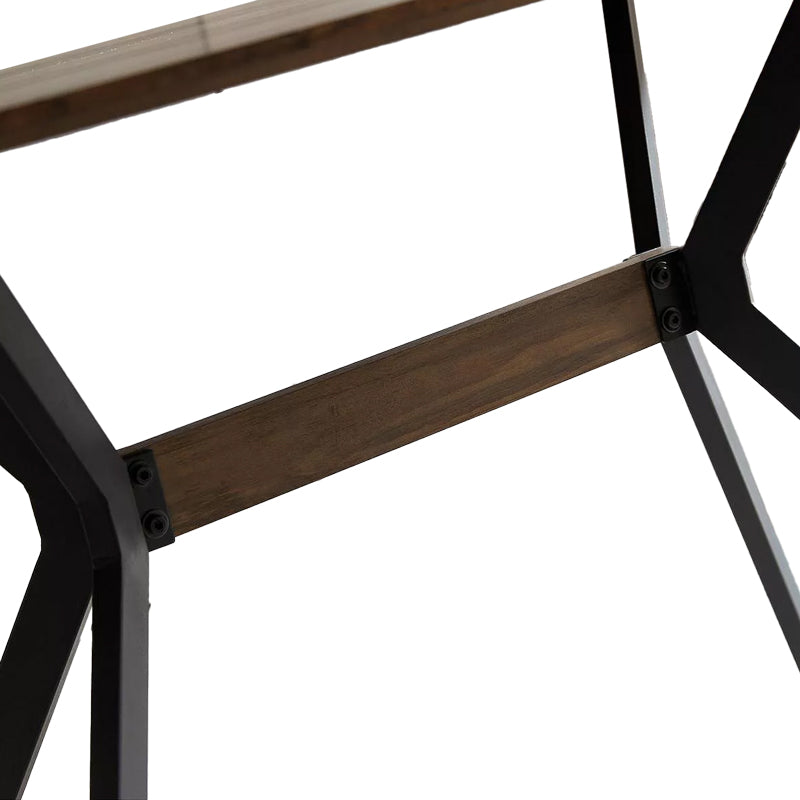 Τραπέζι Laluka με Μαύρα Μεταλλικά Πόδια σε Καρυδί Απόχρωση 120x70x74