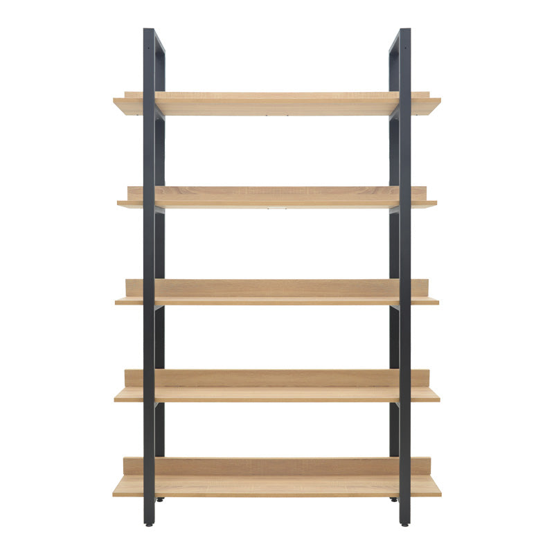 Βιβλιοθήκη Almond σε Oak-Μαύρη Απόχρωση 120x29x185