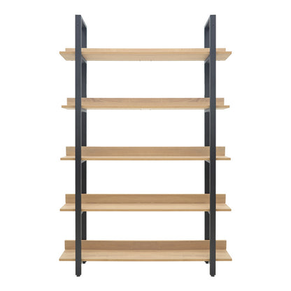 Βιβλιοθήκη Almond σε Oak-Μαύρη Απόχρωση 120x29x185